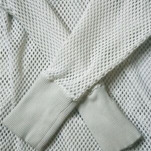 Elegant White Mesh Sweater